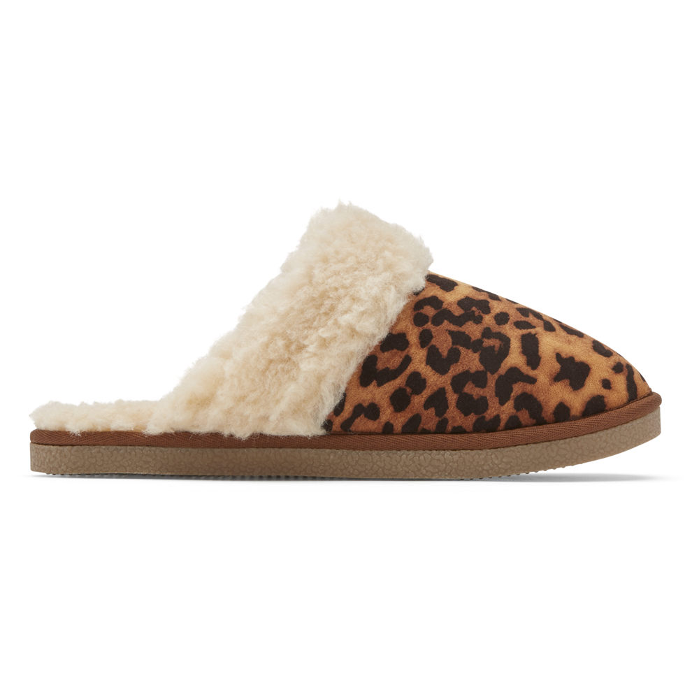 Rockport Slippers For Womens Leopard - truTECH Veda Slide - OZ6234971